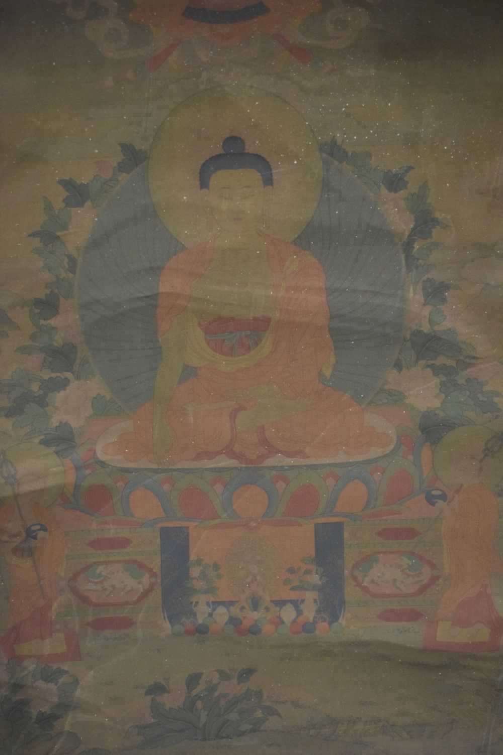 A Tibetan silk Tanka 84 x 57 cm - Image 3 of 8