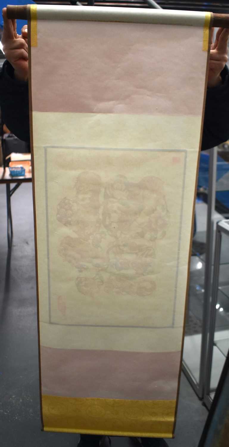 TWO CHINESE REPUBLICAN PERIOD WATERCOLOUR SCROLLS. Largest 120 cm x 48 cm. (2) - Image 8 of 14