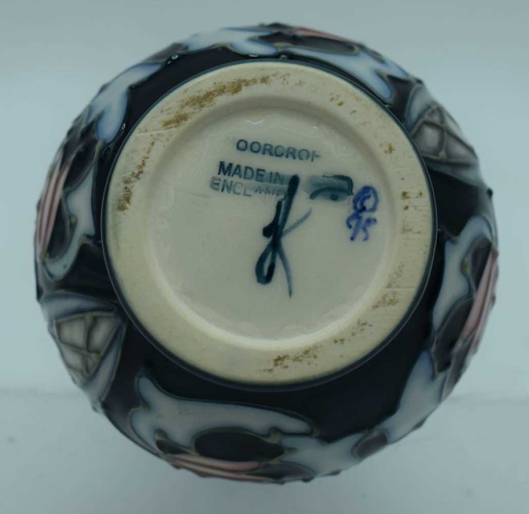 Moorcroft Pottery Baluster vase in the "Snakeshead" pattern, designed by Rachel Bishop 1995. 17 x - Image 5 of 8