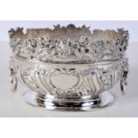 A RARE MINIATURE VICTORIAN SILVER MONTEITH BOWL. London 892. 266 grams. 12 cm x 9.5 cm.