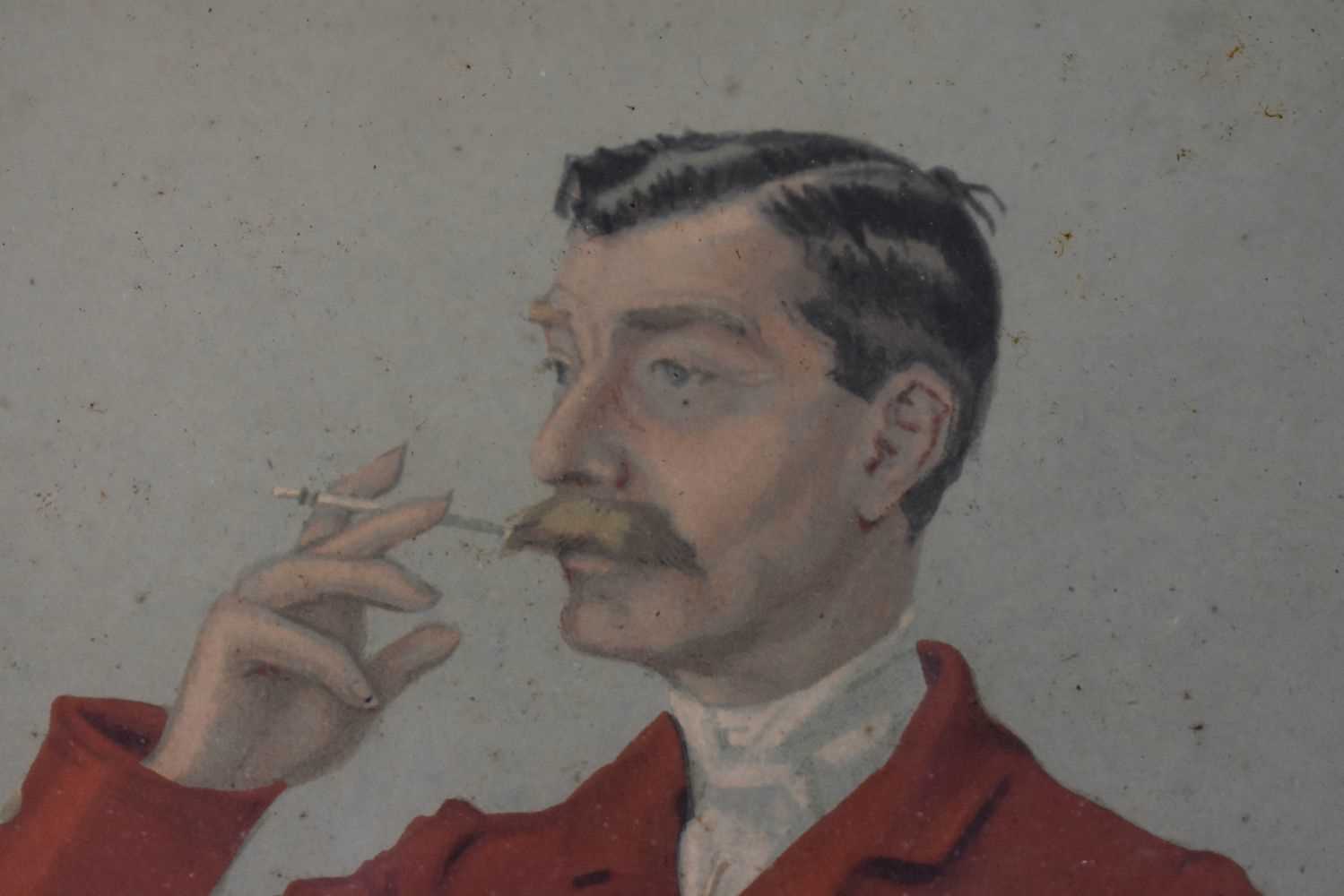Sir Leslie Ward, 'Spy' (London 1851-1922) Vanity fair cartoon Print "A hard rider" 33 x 19 cm. - Image 4 of 12