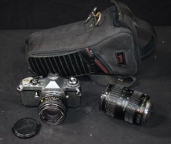 A Pentax Asahi Camera together with a Pentax lens (2).