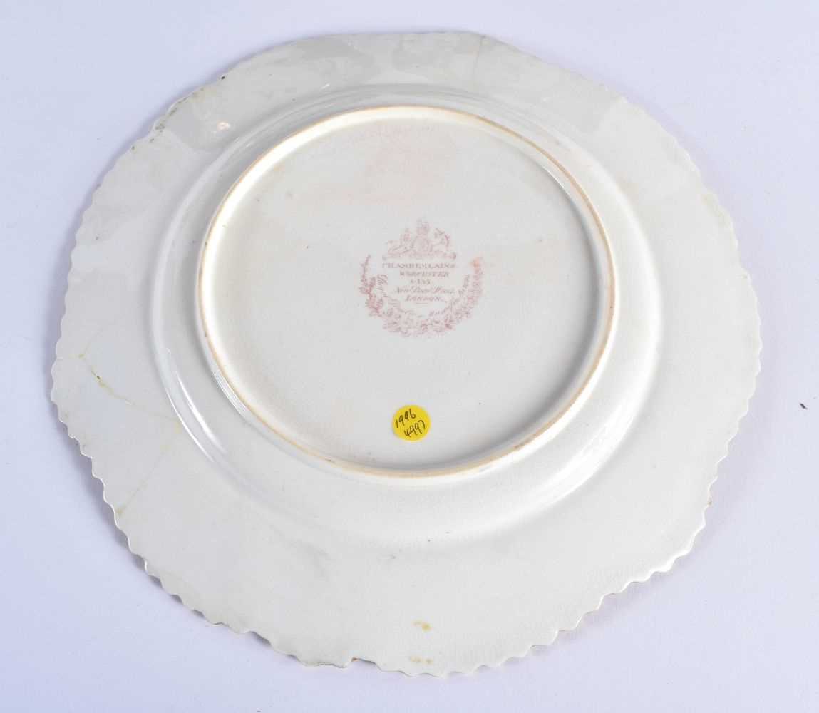 THREE EARLY 19TH CENTURY CHAMBERLAINS WORCESTER PORCELAIN PLATES together with two other - Image 6 of 51