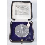 A Cased Silver Agricultural Medal retailed by Fattorini & Sons. Hallmarked Birmingham 1928. Medal