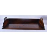 A LOVELY LARGE WILLIAM IV ROSEWOOD LIBRARY BOOK TROUGH of elegant form with ribbed handles. 60 cm