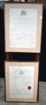 A large Certificates awarded by The Royal College of Surgeons in 1892 together with a certificate