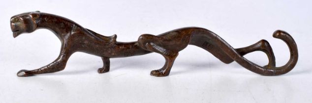 A Japanese Bronze Scroll Weight in the form of a Dragon. 18cm x 4cm x 1.3 cm, weight 170g