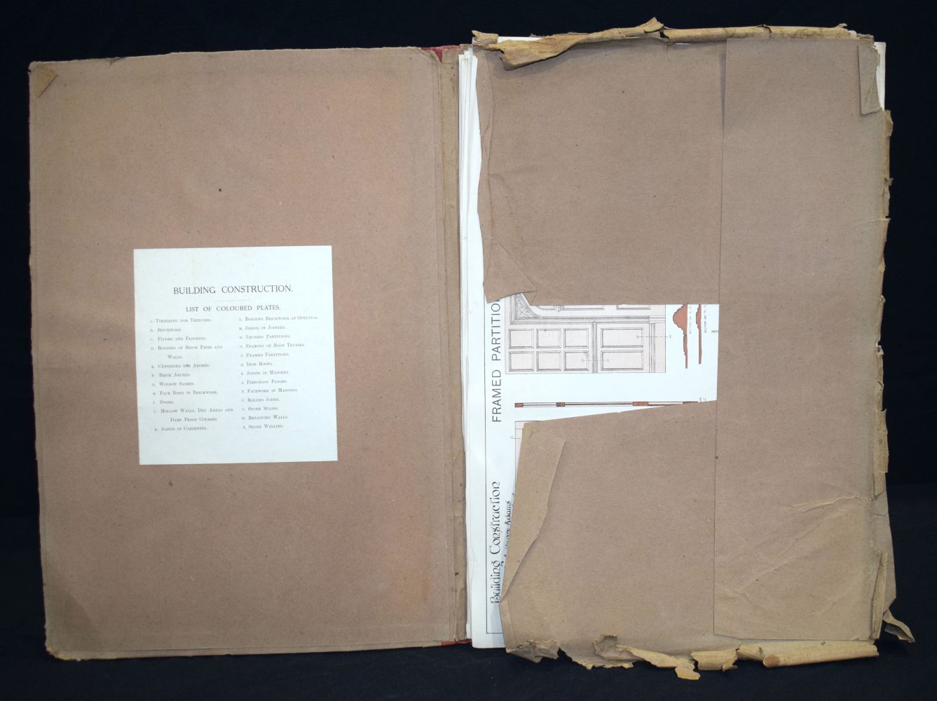 A folio of Building construction Architects plans and coloured plates by Professor Henry Adams 47 x - Bild 3 aus 5