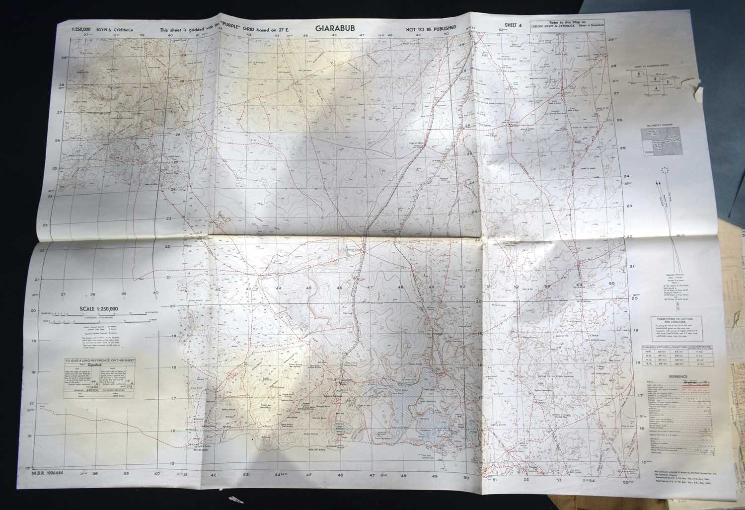 A rare collection of WW2 Maps of the Tobruk together with canvas map case - Image 14 of 30