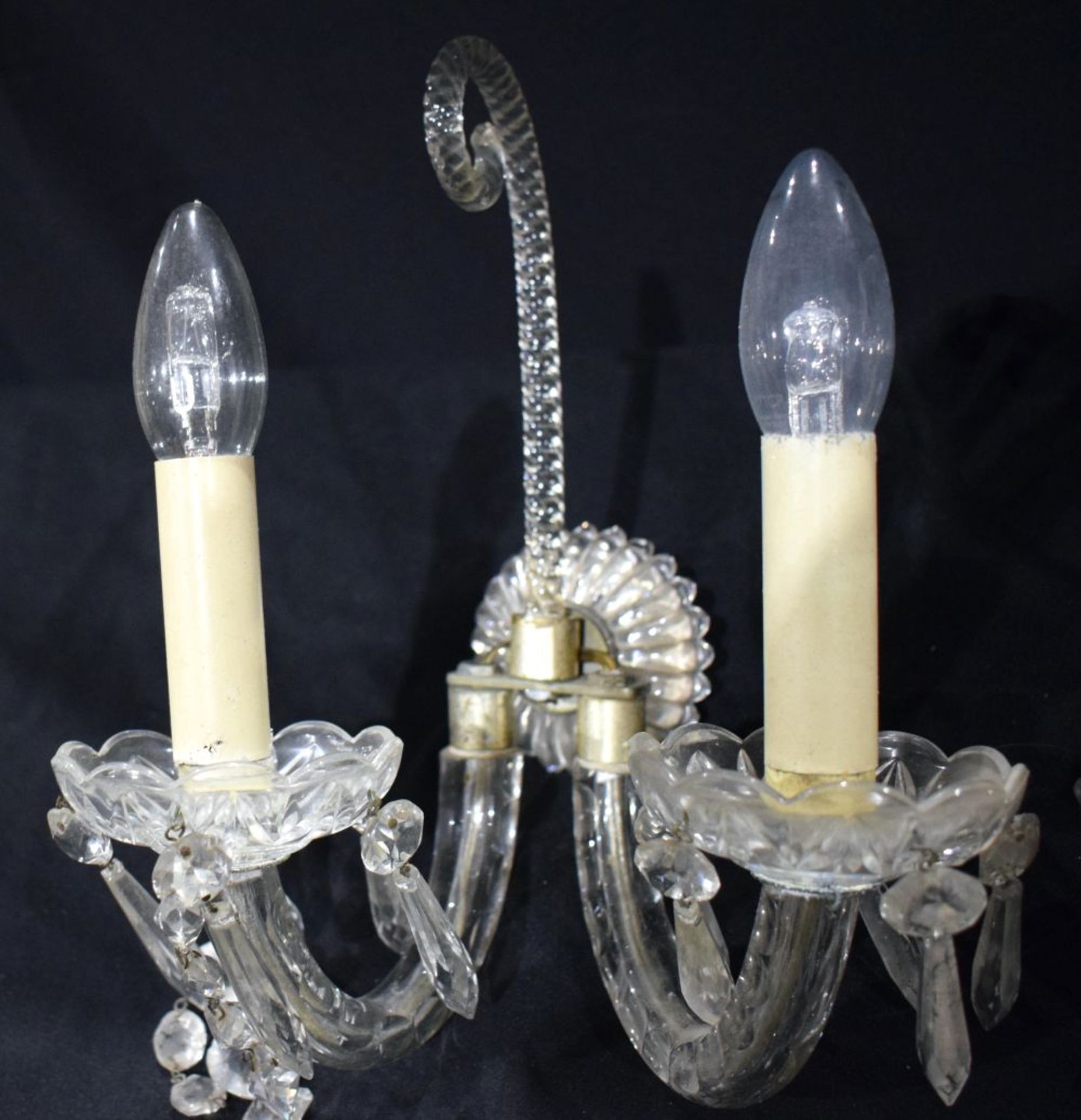 A collection of Glass wall sconces 25cm.(3) - Image 8 of 8