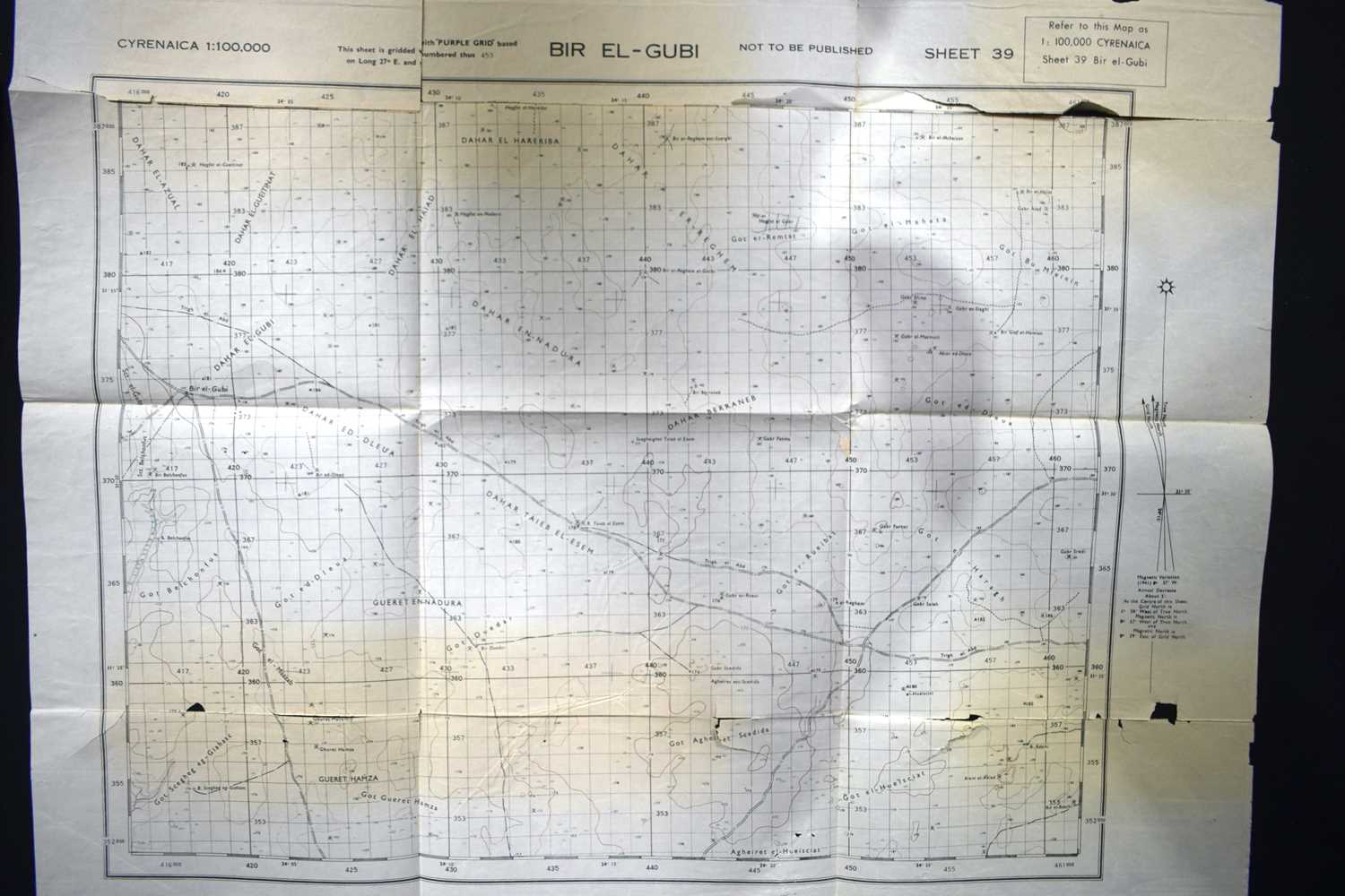 A rare collection of WW2 Maps of the Tobruk together with canvas map case - Image 15 of 30