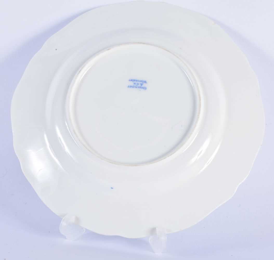 A COLLECTION OF 19TH CENTURY ENGLISH PORCELAIN PLATES in various forms and sizes. Largest 26.5 cm - Image 7 of 11