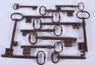 Twelve Early Keys. Largest 13cm long (12)