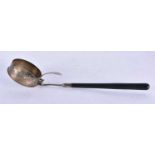 Antique Victorian Silverplate Deluxe Egg Poacher with Ebony Handle. 32cm x 7.5 cm, weight 103g