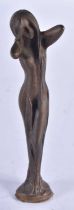 A Bronze figure of a Nude Female in the Art Nouveau Style. 11.1cm x 2.9cm x 2.3 cm, weight 103g