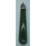 AN ANTIQUE JADE PENDANT. 9 grams. 7 cm long.