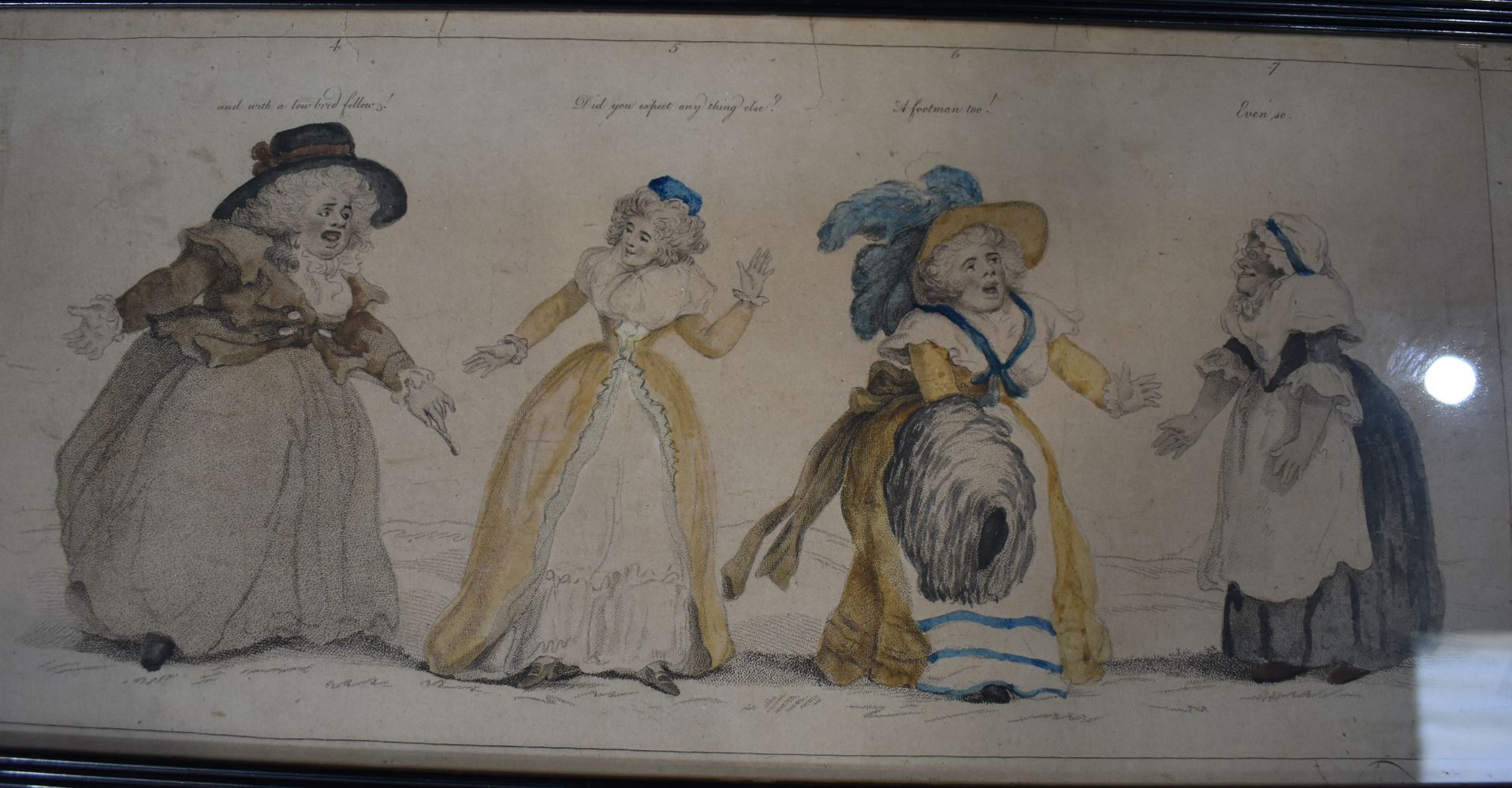 Thomas Rowlandson (1757-1827) Hand coloured engraving 23 x 137 cm - Bild 8 aus 10