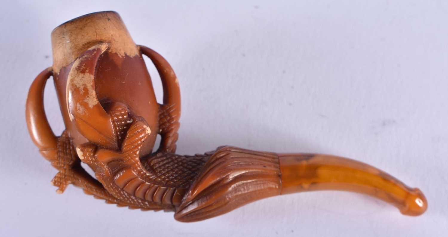 A CASED MEERSCHAUM PIPE. 8.5 cm x 4.5 cm. - Image 2 of 4