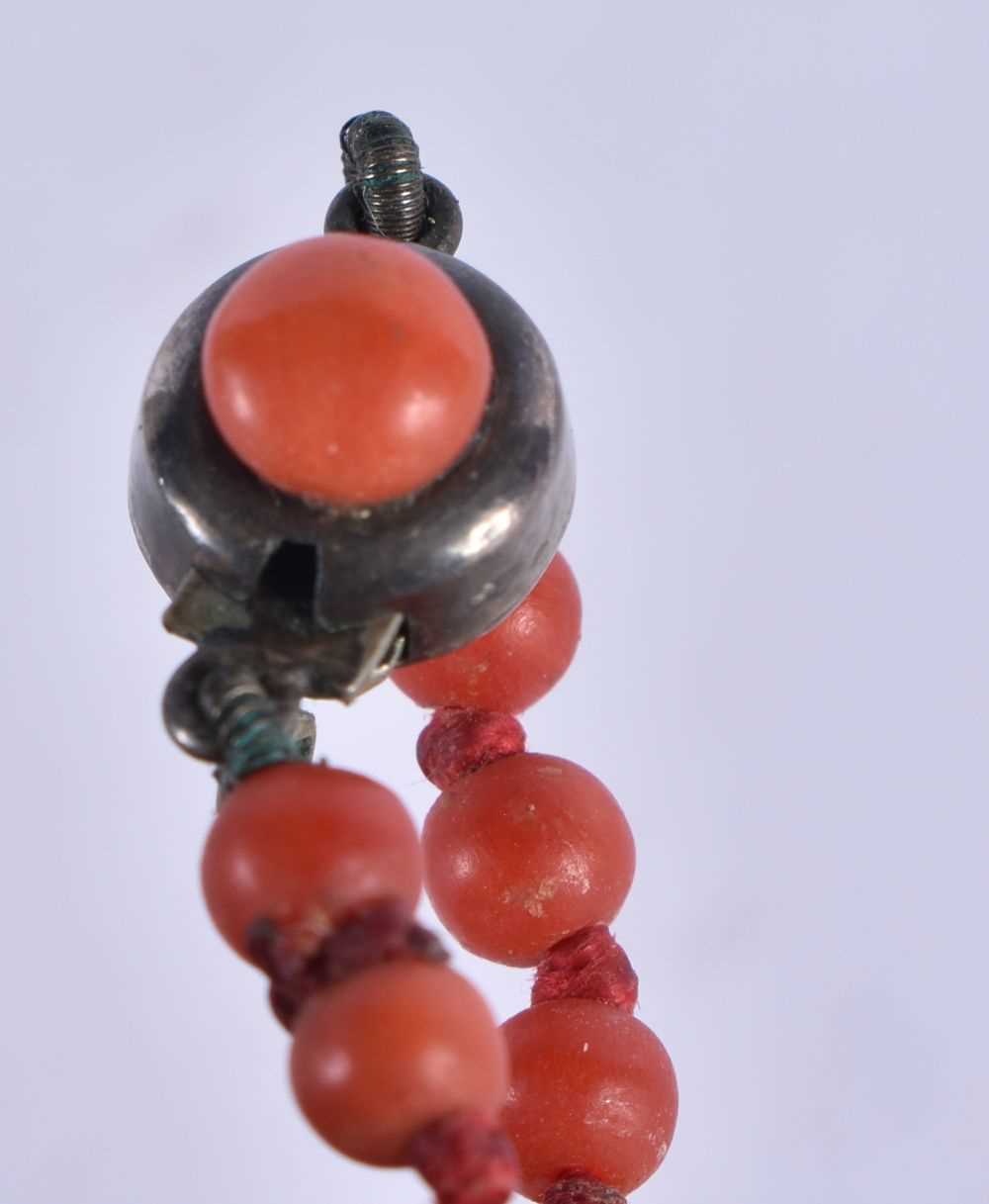 A Blood Coral Bead Necklace. 53cm long, Largest Bead 10mm, weight 28g - Image 6 of 10