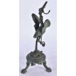 A Grand Tour Bronze of a Stork with a Serpent Coiled in its Beak. 24cm high