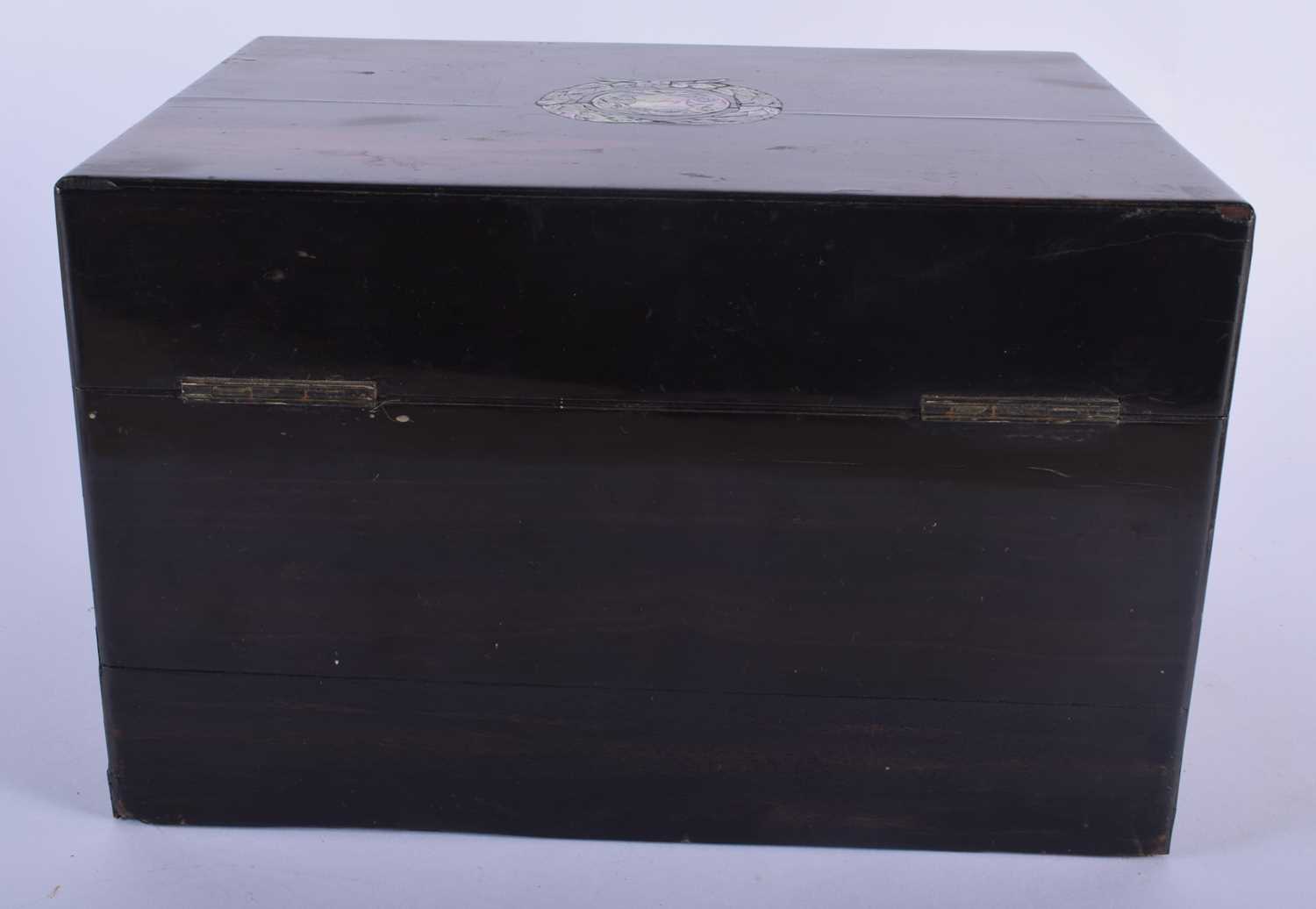 Superb Quality Late 19th Century Coromandel Travelling Vanity Box with blue Velvet interior, 2 - Image 11 of 11