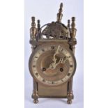 A Smiths Brass lantern clock 38 cm.