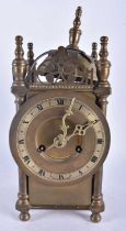 A Smiths Brass lantern clock 38 cm.
