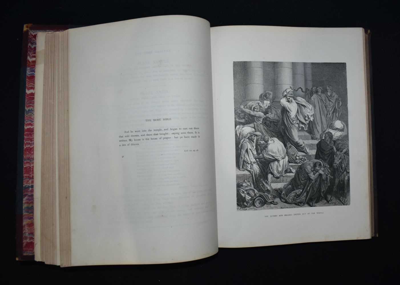 Dore Gallery book with Bible illustrations with 125 engravings by Gustave Doré, published in 1866. 7 - Image 4 of 8