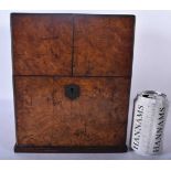 AN EARLY VICTORIAN BURR WALNUT DECANTER BOX. 27 cm x 20 cm.