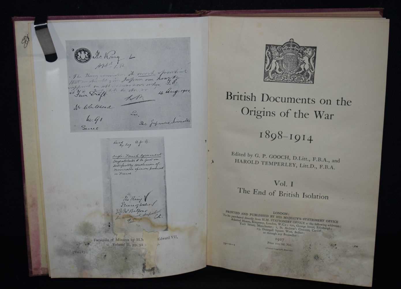 A collection of Books "British Documents on the origins of the war 1898-1914 by Gooch and - Image 3 of 6