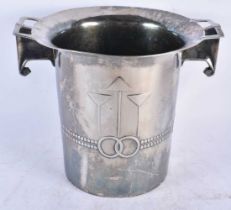 A LARGE WMF SILVER PLATED ICE BUCKET. 24 cm x 27 cm.