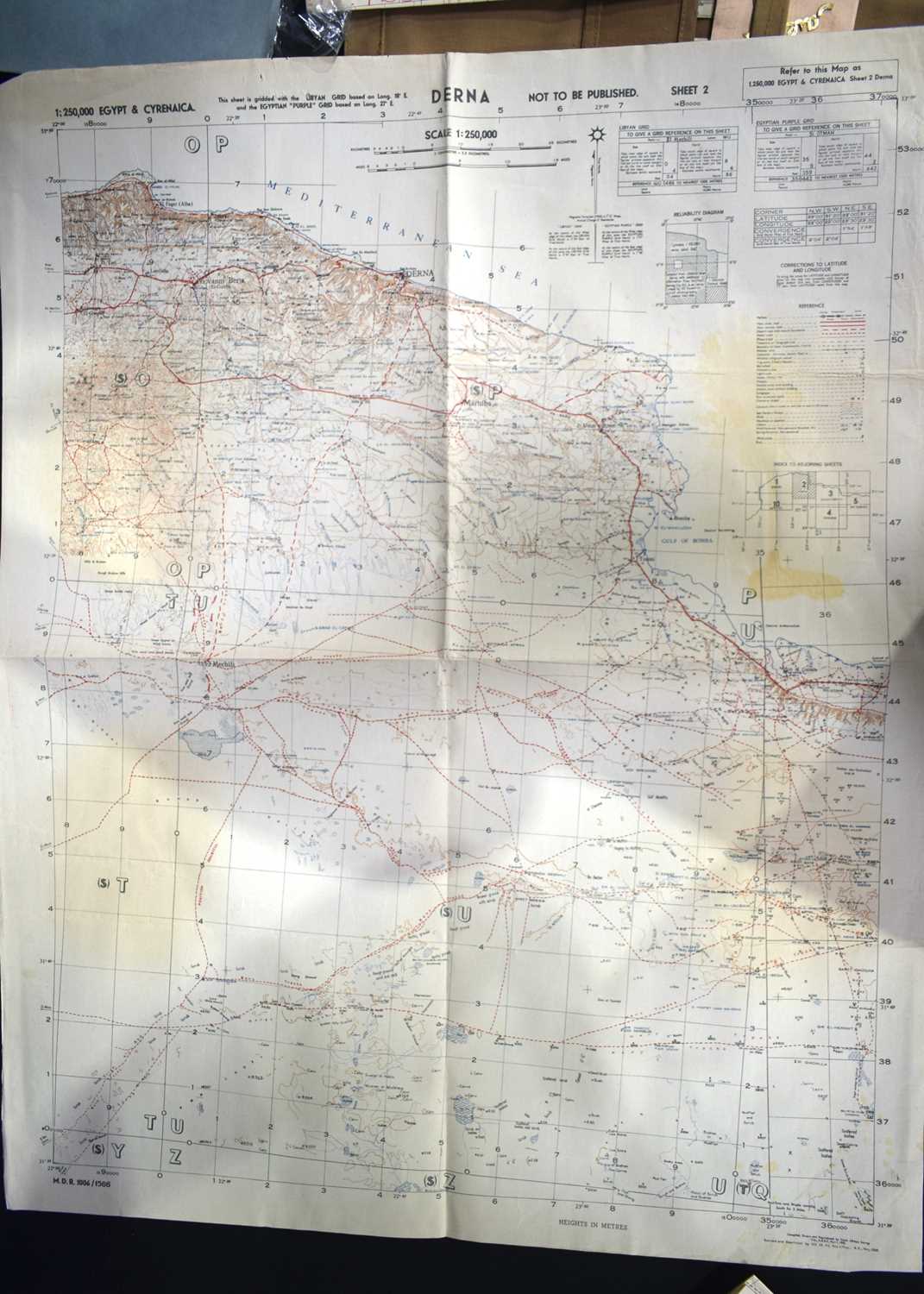 A rare collection of WW2 Maps of the Tobruk together with canvas map case - Image 17 of 30