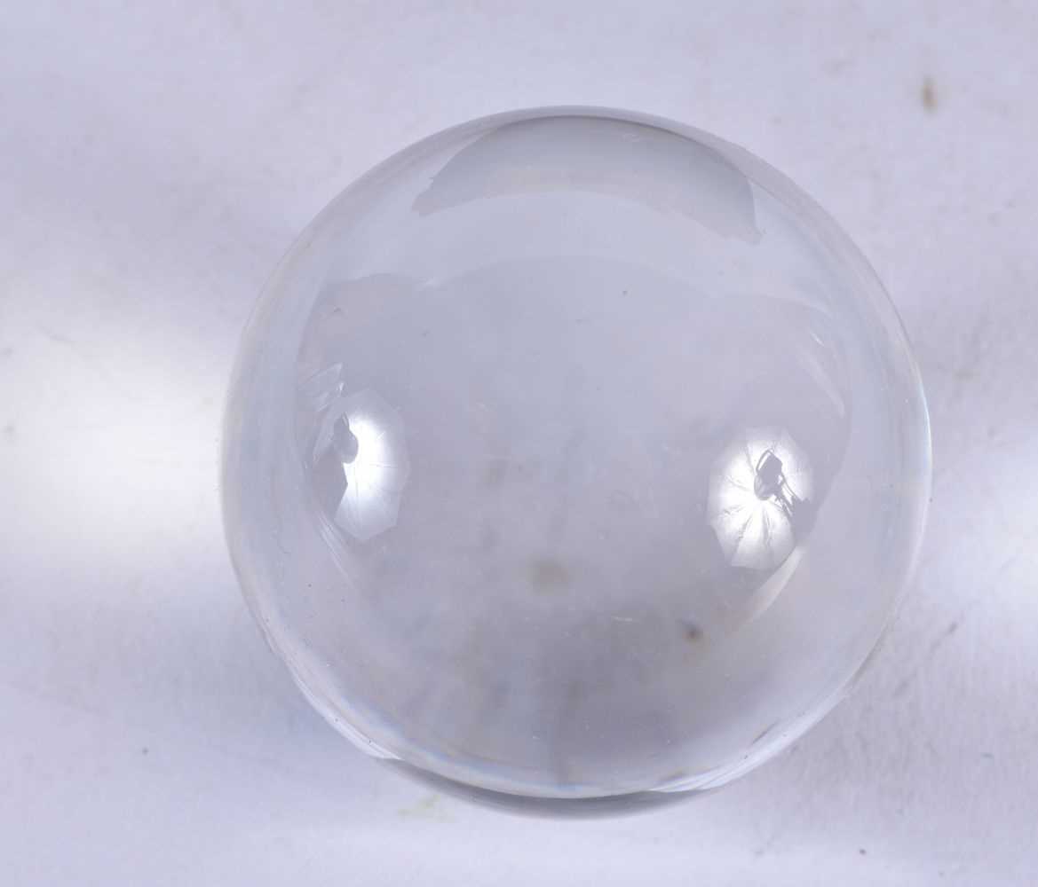 A Fortune Teller Crystal Ball in a Velvet Drawstring Bag. Ball 4.6 cm diameter - Image 2 of 2
