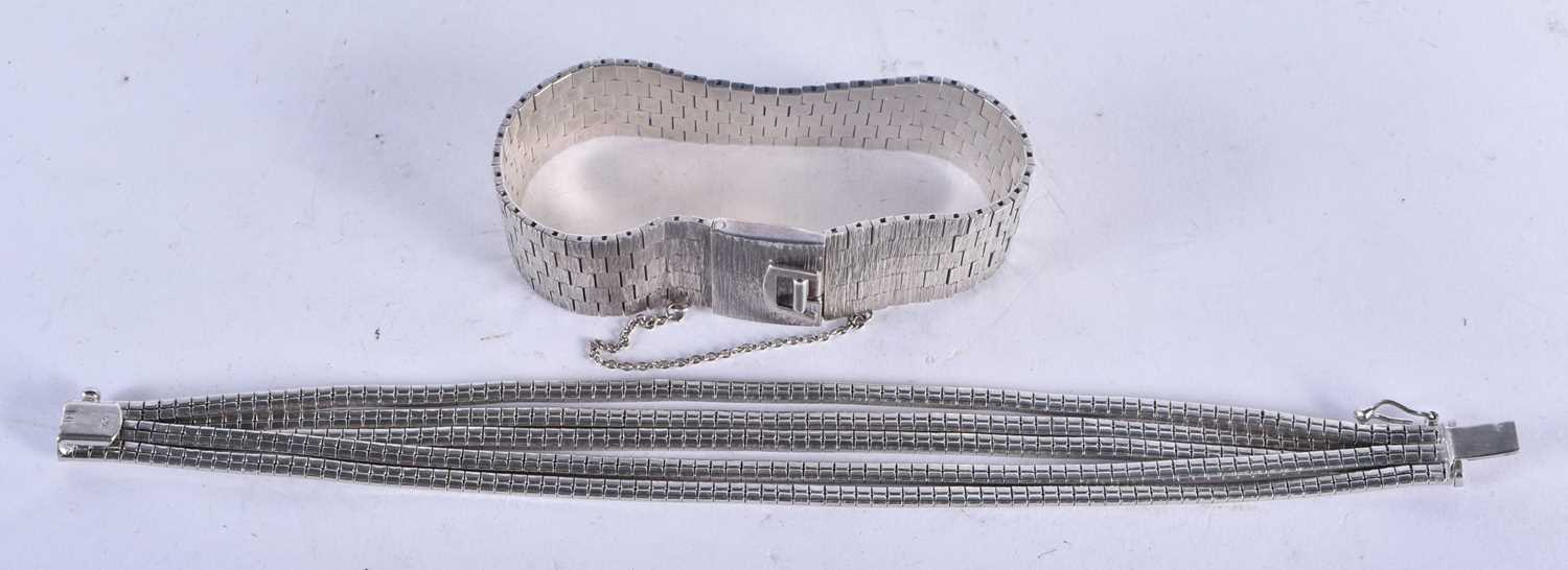 Two Silver Bracelets. Stamped 925, Largest 19 cm x 1cm, total weight 75g (2) - Image 2 of 3