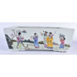 A CHINESE REPUBLICAN PERIOD FAMILLE ROSE PORCELAIN PLANTER bearing Qianlong marks to base. 24 cm x