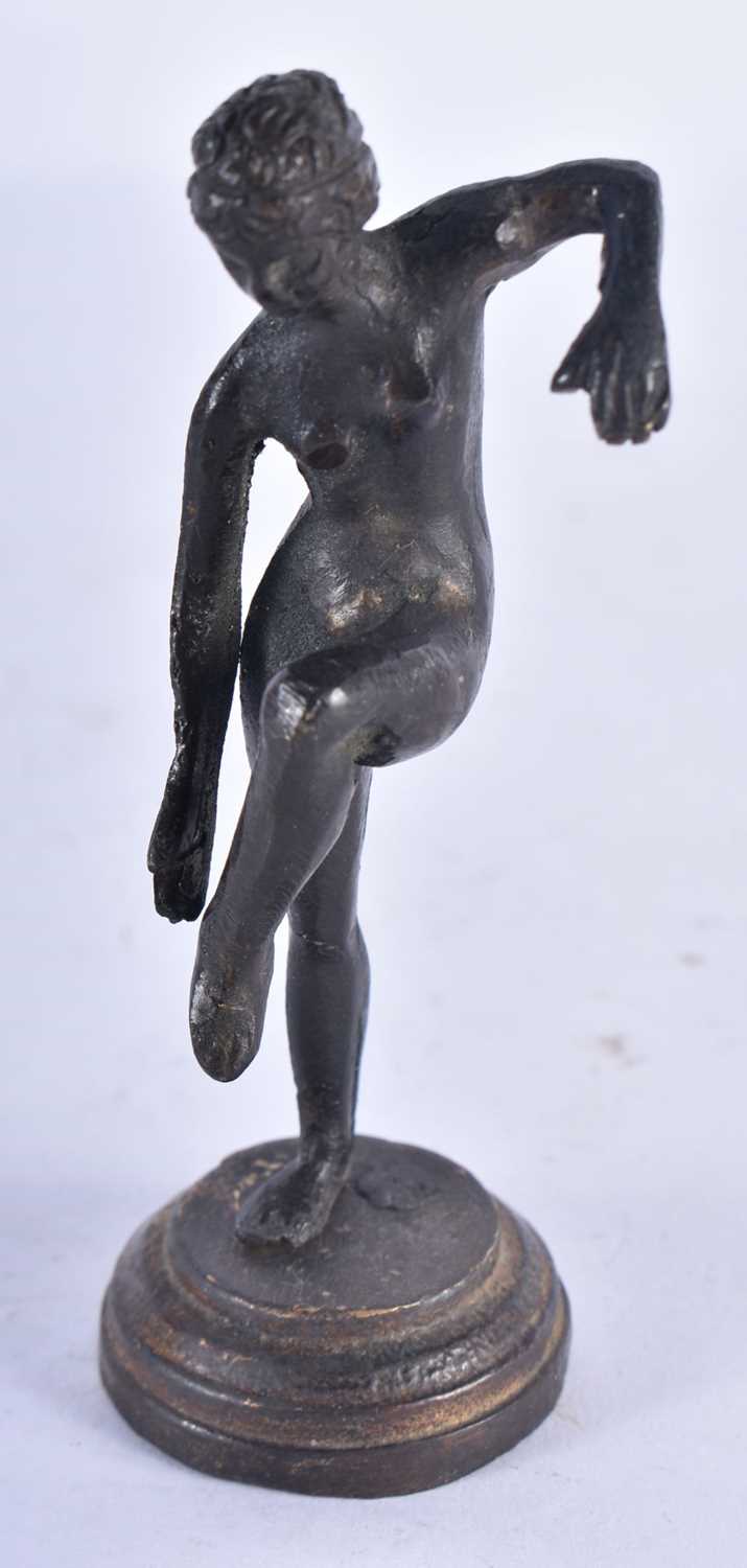 A Bronze Figure of a Nude in a Dance Pose. 9.8 cm high, weight 122.3g