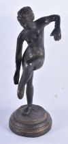 A Bronze Figure of a Nude in a Dance Pose. 9.8 cm high, weight 122.3g