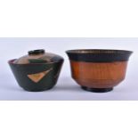 TWO FINE LATE 19TH/20TH CENTURY JAPANESE MEIJI PERIOD LACQUERED BOWLS. Largest 14 cm diameter. (2)