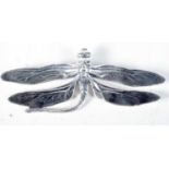 A Silver Dragonfly Brooch. Stamped Sterling, 9.5 cm x 4cm, weight 21.9g