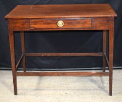 An antique mahogany single drawer Hall table 71 x 94 x 54 cm.