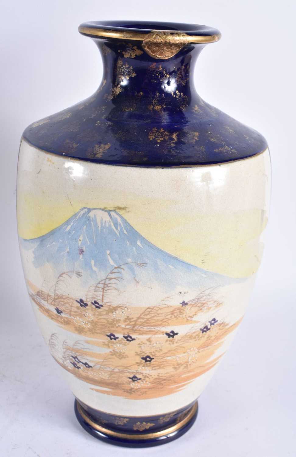 TWO LARGE 19TH CENTURY JAPANESE MEIJI PERIOD SATSUMA VASES. Largest 38 cm high. (2) - Image 5 of 8