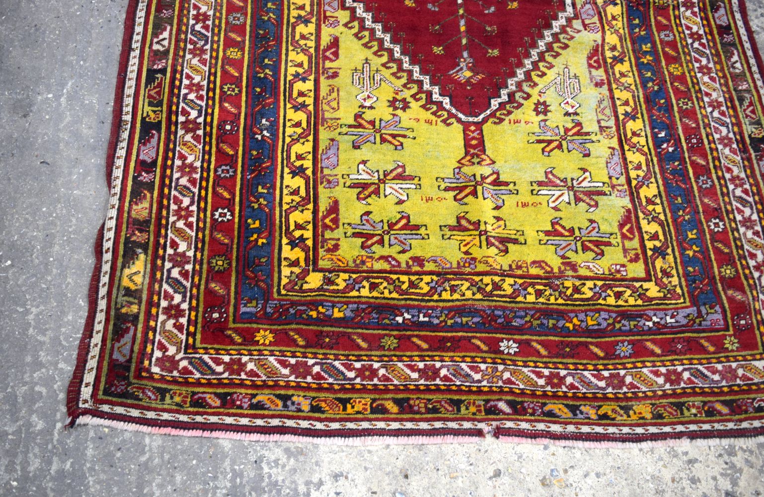 An Anatolian prayer rug 230 x 142 cm. - Image 13 of 20