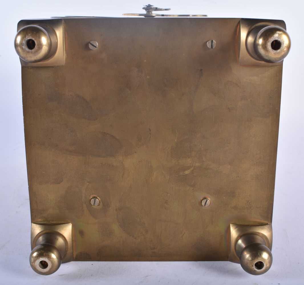 A Smiths Brass lantern clock 38 cm. - Image 6 of 6