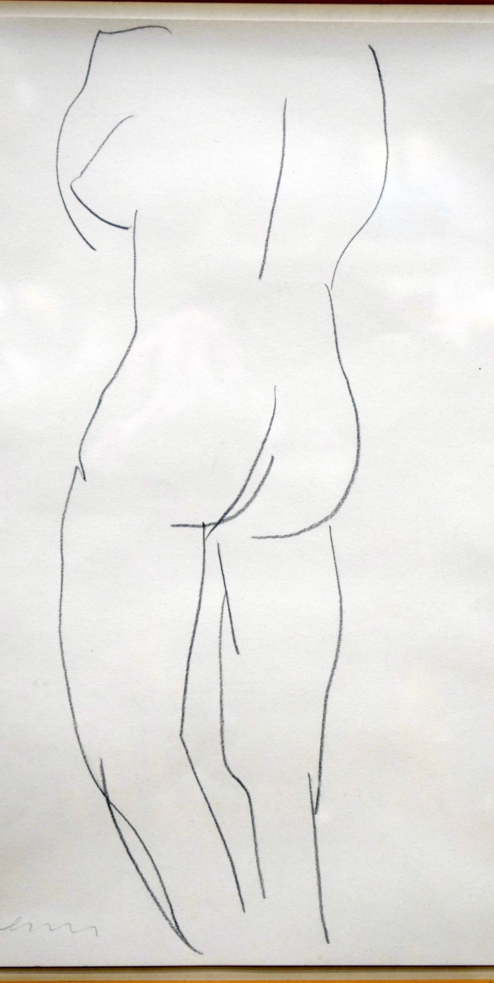 A framed pencil sketch by William Turnball , study of the female form 35 x 25cm - Image 6 of 8