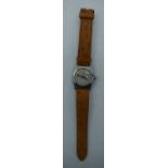 A 1940S ROLEX BUBBLE BACK WRISTWATCH. 3.25cm wide inc crown.