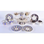 A COLLECTION OF EARLY 19TH CENTURY ENGLISH PORCELAIN TEAWARES in various forms and sizes. Largest 14