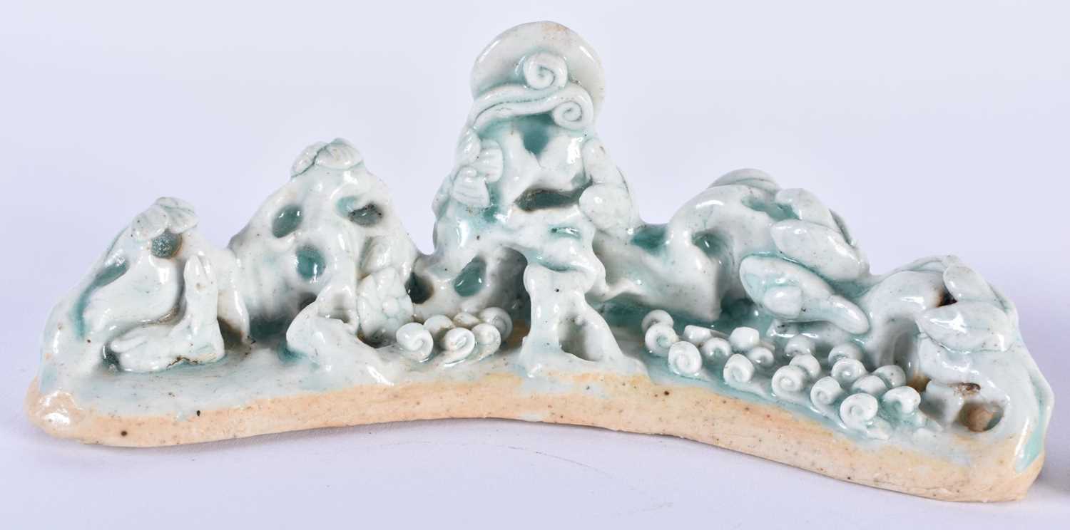 A PAIR OF CHINESE QINGBAI BRUSH RESTS 20th Century. 15cm wide - Image 2 of 5