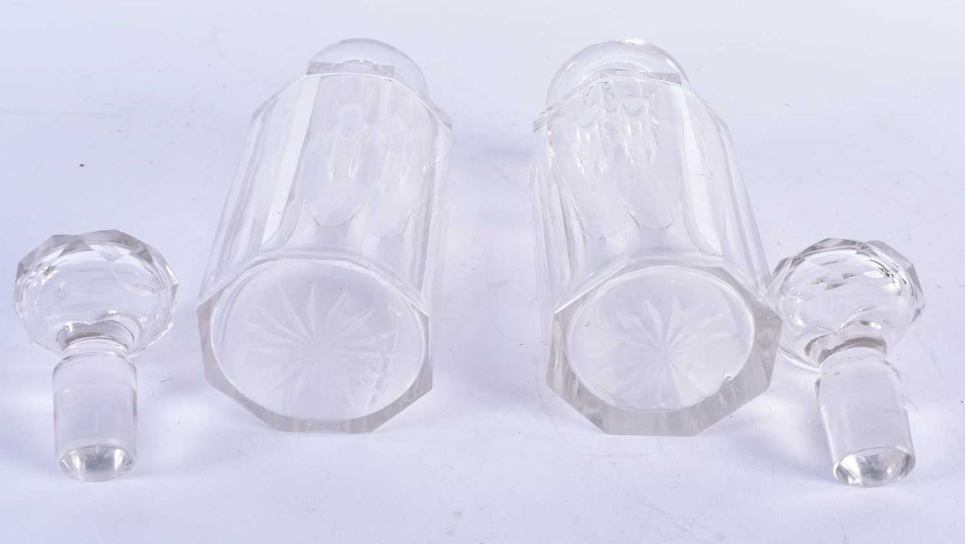 A Pair of Cut Glass Decanters. 18cm x 6.5cm, - Image 5 of 5