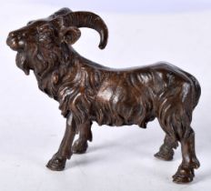 A Japanese bronze goat 6 x 8 cm