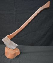 An advertising carved wooden Axe display 73 cm.